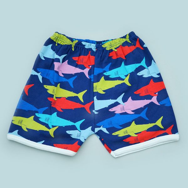 Velona baby short - multicolor shark print