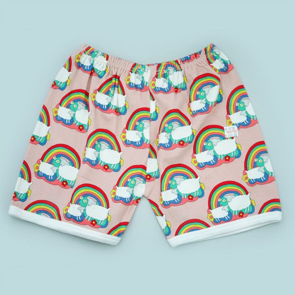 Rainbow and sheep cotton baby short