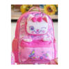 Winking cat school bag- Smiling- Cat face- pink Back pack