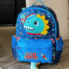 Dino in space school bag - blue- rocket back pack