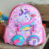 Pink and pink unicorn toddler school bag - Toddler bag